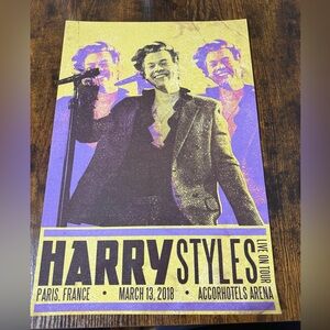 Harry Styles Concert Poster - Yellow & Purple